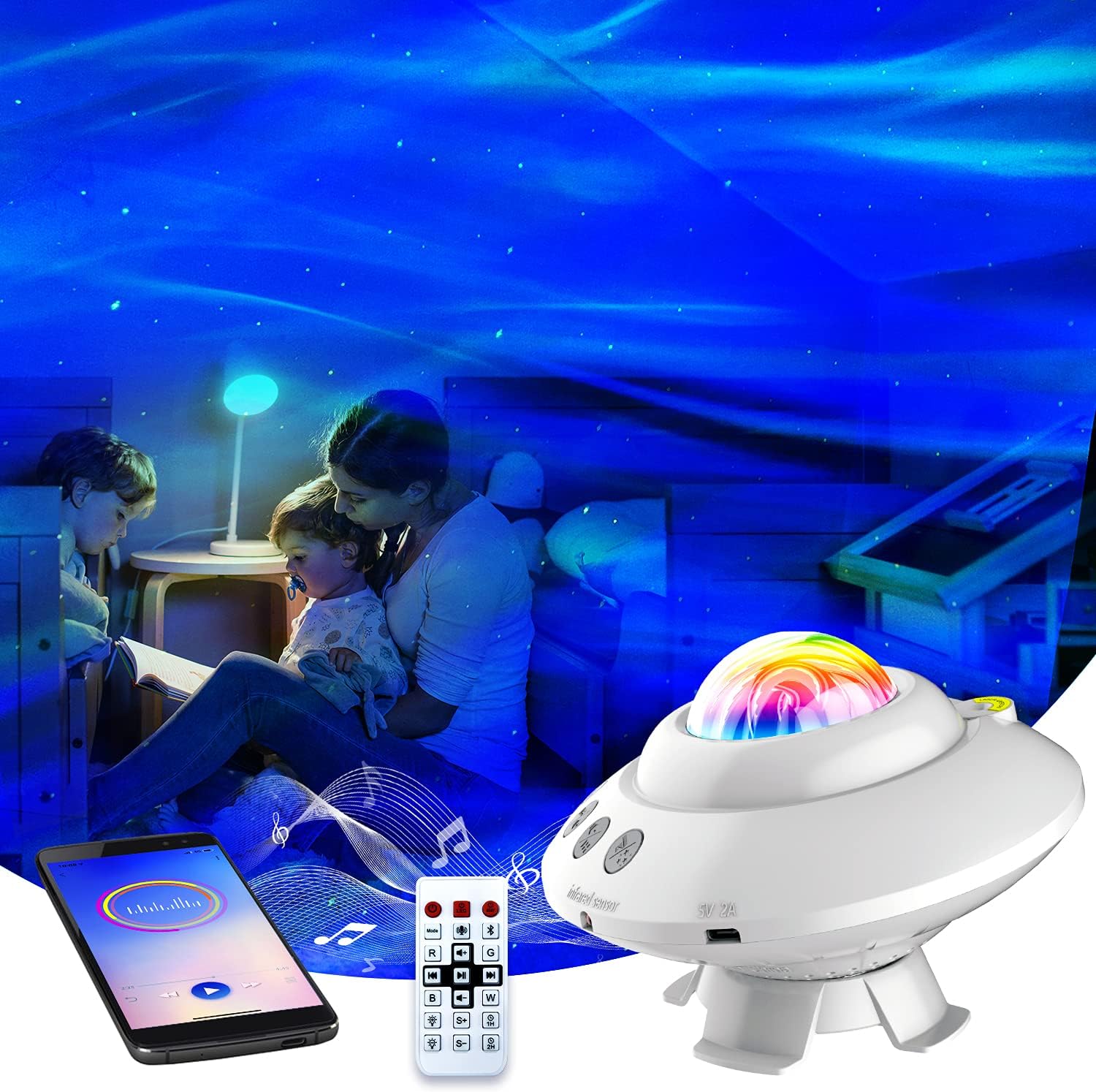 Aurora Light Projector,Galaxy Star Night Light LED