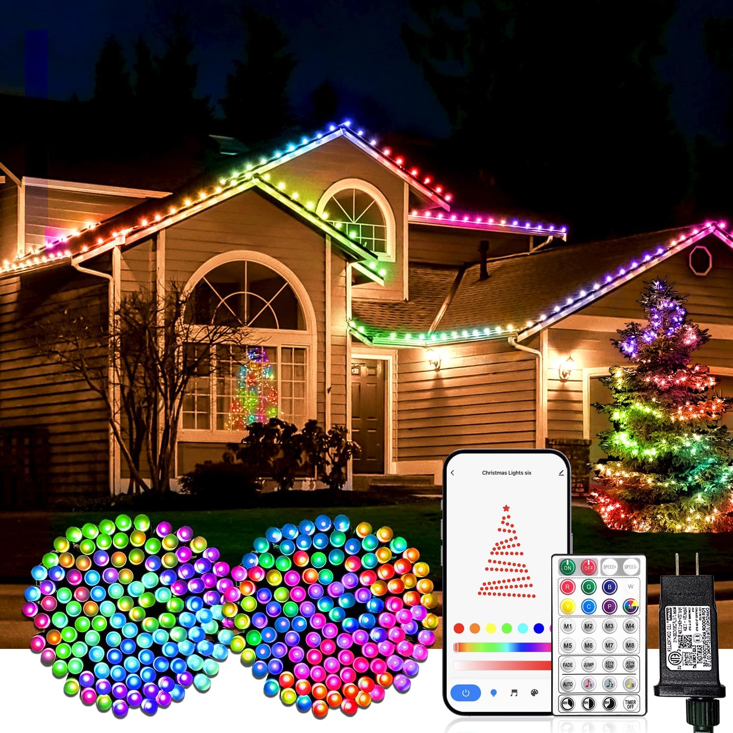 Smart Christmas String Lights, 131FT 400 RGB LEDs